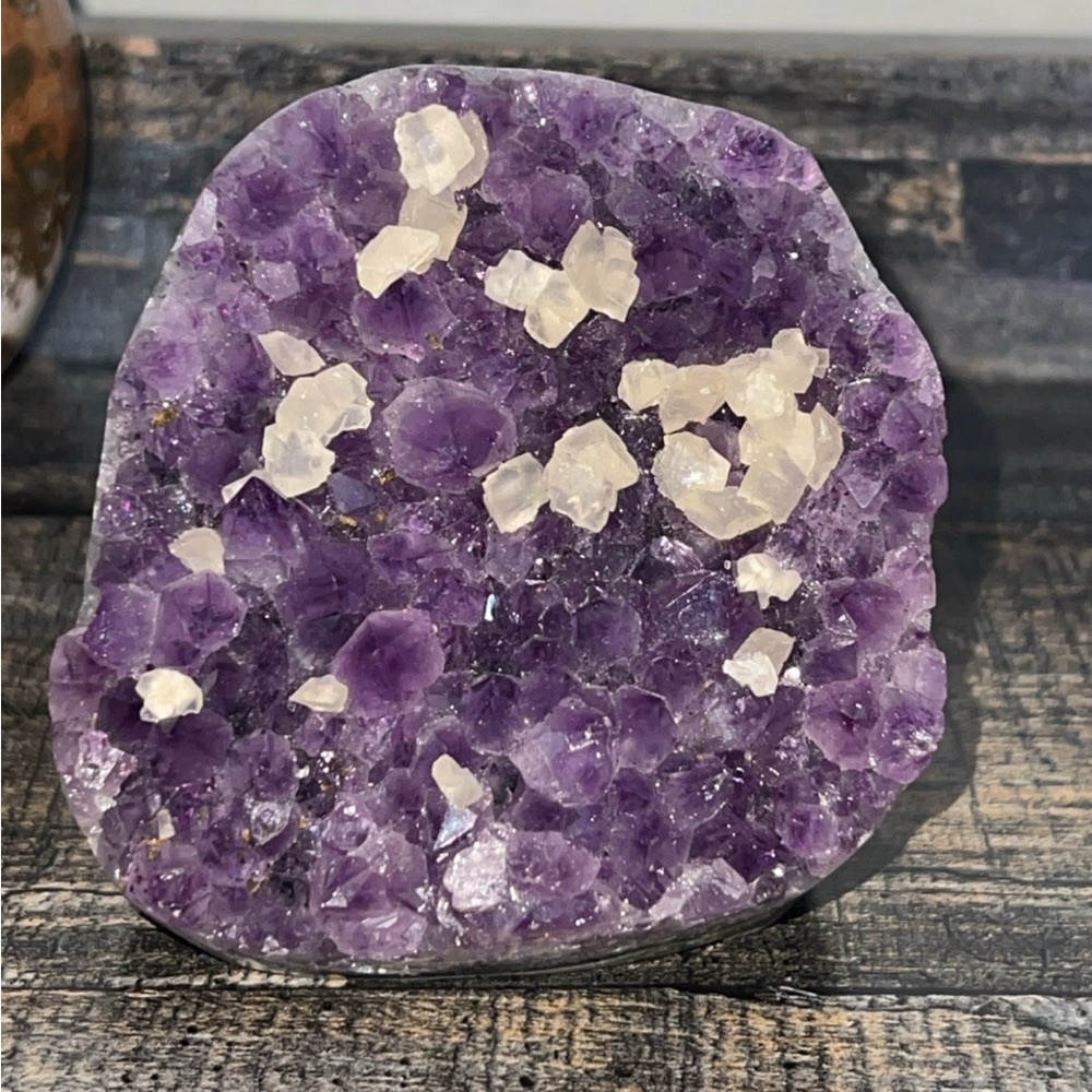 Amethyst with Calcite